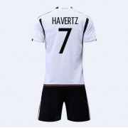 Tyskland Landslagsdrakt Barn VM 2022 Kai Havertz 7 Hjemme Draktsett Kortermet